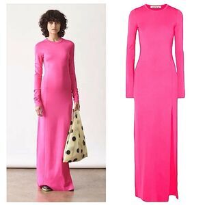 Elizabeth and James Flamingo Barbie Hot Pink  'Fallon' Bodycon Maxi gown Size S